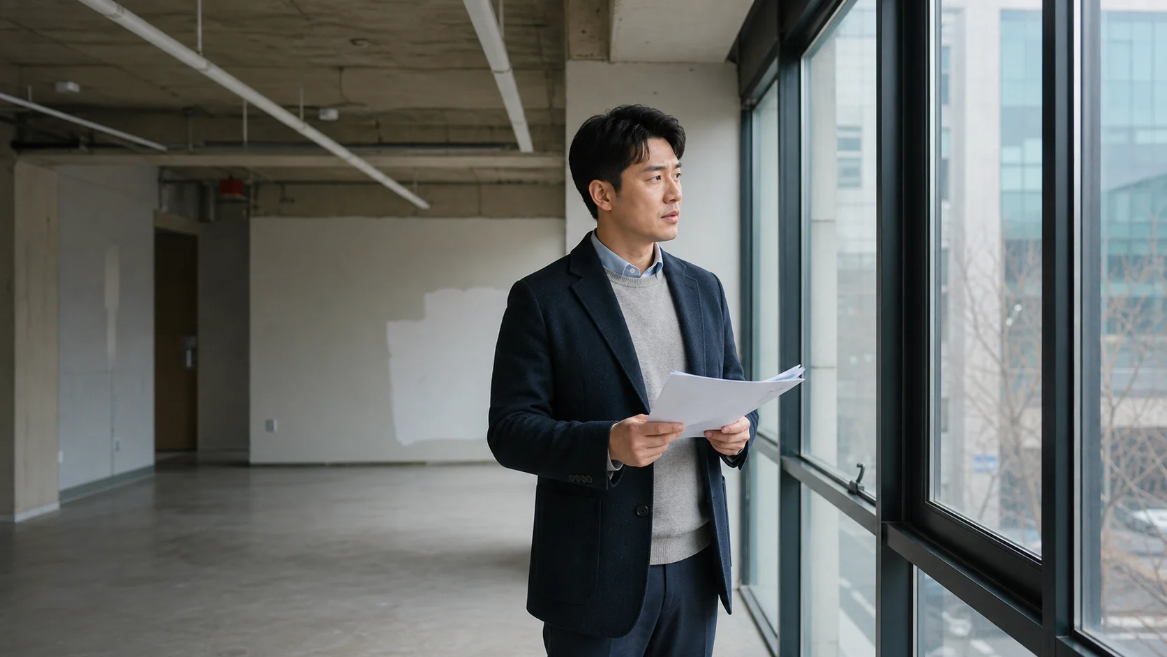 피부과 개원 대출 관련 문서와 절차를 확인하는 모습